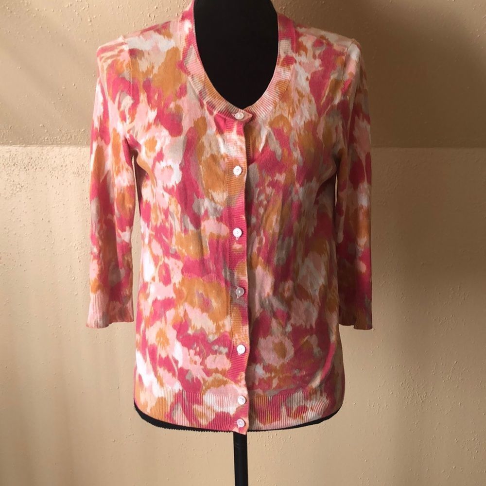 Talbots Petites ¾ Sleeve Button Down Cardigan MP